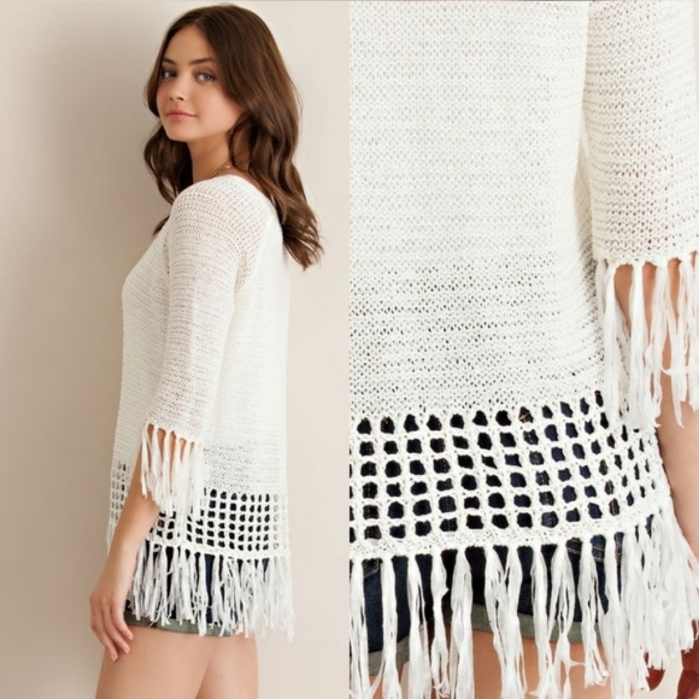 Boho Fringe Festival Sweater